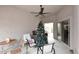 Cozy patio space featuring neutral decor with ceiling fan for outdoor comfort at 16705 E Almont Dr # A, Fountain Hills, AZ 85268