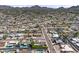High-angle shot of a quiet residential area showcases lush landscaping and comfortable living at 2902 E Corrine Dr, Phoenix, AZ 85032