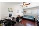 Bright home office with a ceiling fan, and a work space at 2902 E Corrine Dr, Phoenix, AZ 85032