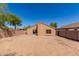 Backyard view with block wall and desert landscaping potential at 3532 S 160Th Ln, Goodyear, AZ 85338