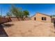 Backyard with block wall and desert landscaping potential at 3532 S 160Th Ln, Goodyear, AZ 85338