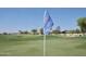 A view of the well-manicured golf course and surrounding houses in the community on a bright day at 365 E Mountain View Rd, San Tan Valley, AZ 85143