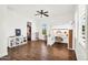 Charming bedroom with a desk, lofted bed, wood floors, and a closet provides plenty of space at 37308 N 100Th Pl, Scottsdale, AZ 85262