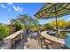 Outdoor kitchen featuring a built-in barbecue grill, bar seating, and access to the pool, perfect for entertaining at 37308 N 100Th Pl, Scottsdale, AZ 85262