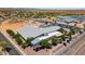 Overhead shot of a community center featuring a pool, parking, and landscaping at 5094 E Umber Rd, San Tan Valley, AZ 85143