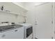 Well-equipped laundry room featuring modern appliances, ample shelving, and a convenient layout at 15324 W Windsor Ave, Goodyear, AZ 85395