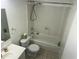 Bathroom featuring a shower/tub, toilet, and vanity with sink and mirror at 2051 W Elm St, Phoenix, AZ 85015