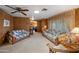Comfortable living room with ceiling fan and access to other living spaces at 3160 E Main St # 110, Mesa, AZ 85213