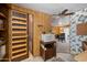 The living room has a ceiling fan and is adjacent to the kitchen at 3160 E Main St # 110, Mesa, AZ 85213