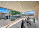 Covered patio area with ample space and bike storage; ideal for relaxing outdoors at 3160 E Main St # 110, Mesa, AZ 85213