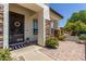 Inviting front porch with decorative details and welcoming entrance at 4706 E Des Moines St, Mesa, AZ 85205