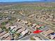 Community aerial view showcasing the homes with swimming pools, tile roofs and desert landscaping at 5049 E Duane Ln, Cave Creek, AZ 85331