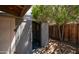 Backyard storage shed provides practical space for tools and outdoor equipment at 5229 W Palo Verde Ave, Glendale, AZ 85302