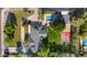 Aerial view of the property showcasing a private pool, basketball court, and lush landscaping at 5339 E Osborn Rd, Phoenix, AZ 85018