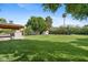 Backyard featuring well manicured lawn, covered patio, basketball court and mature trees at 5339 E Osborn Rd, Phoenix, AZ 85018