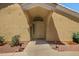 Charming front entrance with a security door, desert landscaping, and a welcoming entryway at 5830 E Mckellips Rd # 2, Mesa, AZ 85215