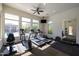 Bright community gym features treadmills, elliptical, stationary bike, rowing machine, and TV at 7347 E Vista Bonita Dr, Scottsdale, AZ 85255