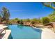 Scenic pool with spa and rock features surrounded by mature desert vegetation at 10901 E Quarry E Trl, Scottsdale, AZ 85262