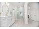 Luxurious bathroom with marble counters, shower, and ample natural light at 13629 N 71St Dr, Peoria, AZ 85381