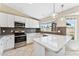 Modern kitchen with white cabinets, stainless steel appliances, and a stylish backsplash at 14821 N 42Nd St, Phoenix, AZ 85032
