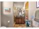 Small bathroom featuring a sink, shower, and decorative accents at 15620 E Palomino Blvd, Fountain Hills, AZ 85268