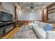 Bright living room featuring hardwood floors, exposed brick, and stylish decor at 21 E 6Th St # 311, Tempe, AZ 85281