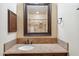Cozy bathroom featuring a vanity with sink and a toilet at 25150 N Windy Walk Dr # 37, Scottsdale, AZ 85255