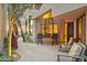 Inviting patio with cozy seating, mountain views, and desert landscaping at 25150 N Windy Walk Dr # 37, Scottsdale, AZ 85255