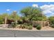 Stunning desert landscaping graces this property, complementing its unique architectural design at 40215 N 110Th Pl, Scottsdale, AZ 85262