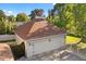 Aerial view of a garage with a unique cupola and spacious concrete driveway at 7252 N Central Ave, Phoenix, AZ 85020