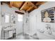 Luxurious bathroom with a soaking tub, walk-in shower, and vintage-style sink at 7525 N Shadow Mountain Rd, Paradise Valley, AZ 85253