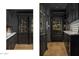 Sophisticated kitchen with dark cabinetry, marble countertops, and a built-in refrigerator at 7525 N Shadow Mountain Rd, Paradise Valley, AZ 85253