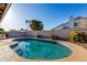 Private sparkling pool provides a refreshing retreat in this backyard oasis at 7966 W Surrey Ave, Peoria, AZ 85381