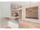 Cozy breakfast nook with built-in seating, a chandelier, and a view into the kitchen at 930 E Page St, Gilbert, AZ 85234