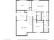 Second story floor plan detailing bedrooms and bathrooms layout at 1411 W Mendoza Ave, Mesa, AZ 85202