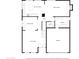 First story floor plan providing insight on kitchen, living, and garage placement at 1411 W Mendoza Ave, Mesa, AZ 85202