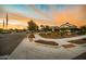 Community entrance featuring colorful landscaping, sidewalk, and a glimpse of the neighborhood amenities at 14413 W Eugene Ter, Surprise, AZ 85379