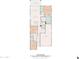 Detailed home floor plan with dimensions, showcasing the layout of rooms and total GLA square footage at 15620 W Georgia Dr, Surprise, AZ 85379