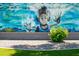 Colorful aquatic center mural, enhancing community space, near lush landscaping at 15695 W Christy Dr, Surprise, AZ 85379