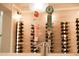 Close up view of custom beer taps and backlit wine storage at 3669 E Boot Track Trl, Gilbert, AZ 85296