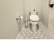 Well-maintained bathroom featuring a modern toilet and stylish fixtures at 3669 E Boot Track Trl, Gilbert, AZ 85296