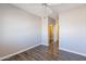 This charming bedroom has wood floors and a mirrored closet door at 4343 N 21St St # 213, Phoenix, AZ 85016
