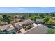 An elevated view captures well-spaced single-Gathering homes with desert landscaping in a peaceful residential community at 5353 W Dublin Ct, Chandler, AZ 85226