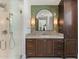 Stylish bathroom with marble shower, modern vanity, and sleek lighting at 7501 N Eucalyptus Dr, Paradise Valley, AZ 85253
