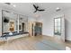 Bright exercise room offers a sauna, massage table, and ample space for fitness activities at 7501 N Eucalyptus Dr, Paradise Valley, AZ 85253