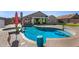 A stunning backyard pool with spa, patio and seating, perfect for relaxation and entertainment at 7810 W Beryl Ave, Peoria, AZ 85345