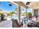 Outdoor patio featuring an outdoor kitchen, BBQ grill, and a view of the swimming pool at 20608 N 57Th Ave, Glendale, AZ 85308