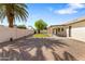 Low maintenance backyard with desert rock, artificial turf and covered patio for outdoor enjoyment at 2329 S Elm --, Mesa, AZ 85202