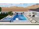 Relaxing backyard retreat with a stunning pool, spa, and comfortable lounge chairs, ideal for outdoor enjoyment at 26619 S 169Th Pl, Queen Creek, AZ 85142