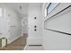 Modern shower with glass door, overhead shower head, bench seating, and open view at 26619 S 169Th Pl, Queen Creek, AZ 85142
